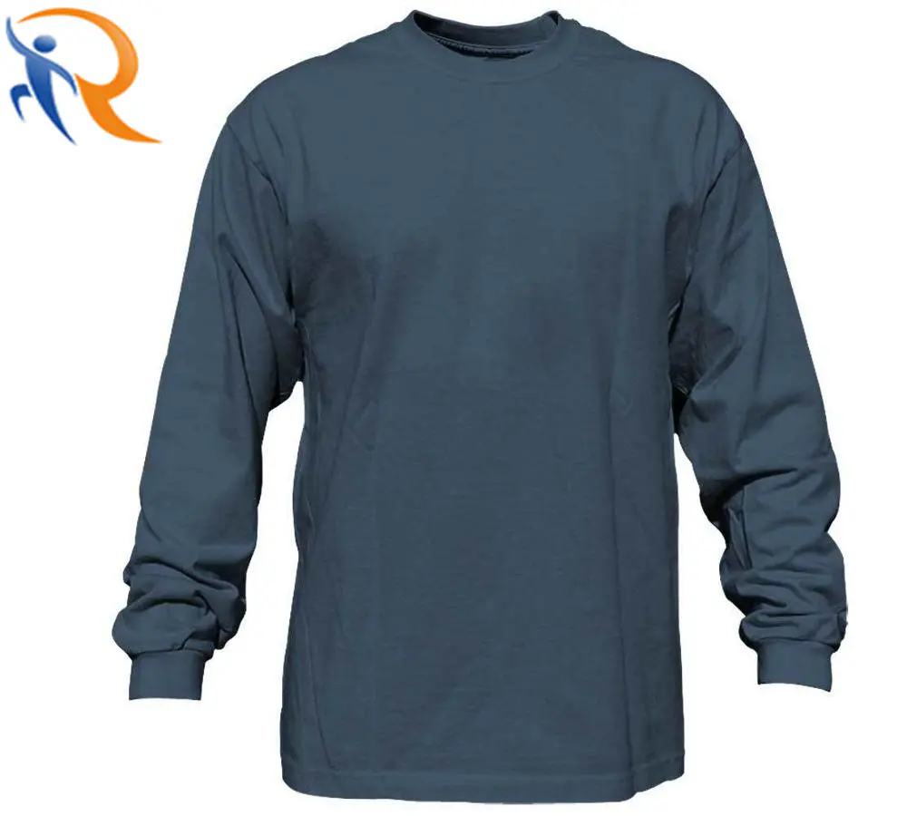 Men Fashion Simple Pure Color Long Sleeve T-Shirt