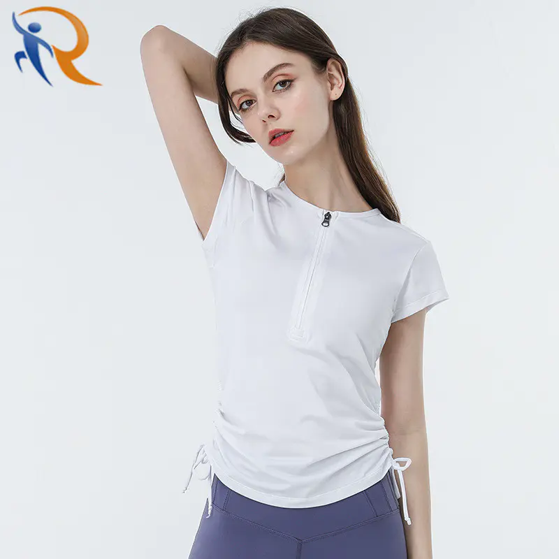 Women Casual Quick Dry Short Sleeve Sportswear Yoga Shirts