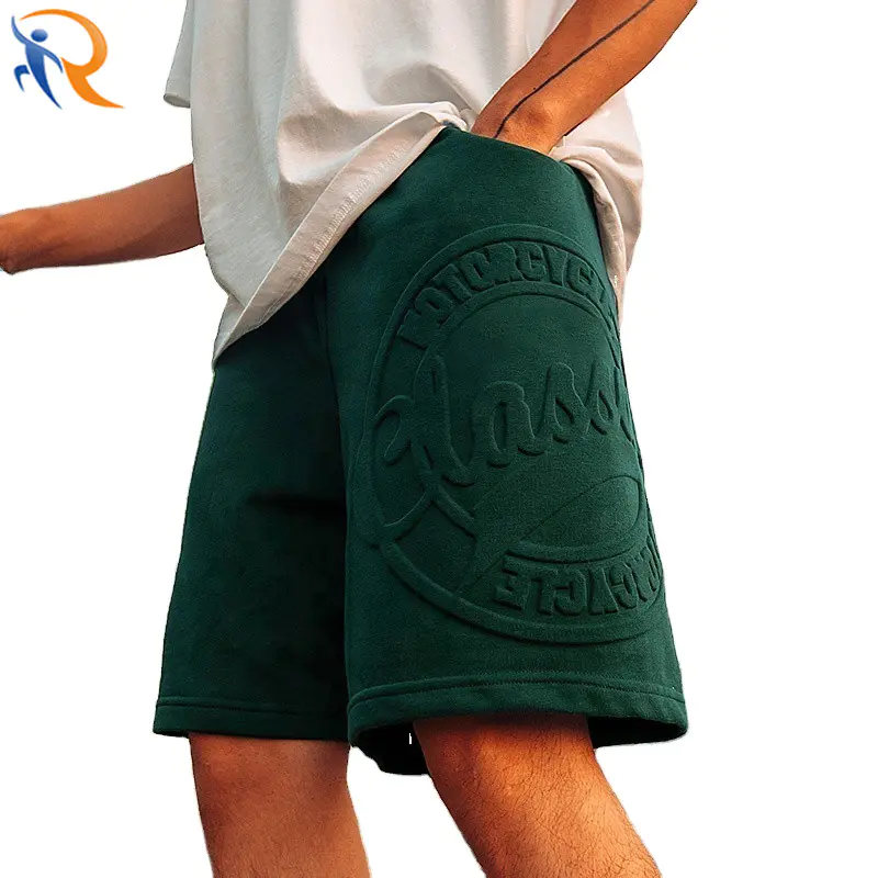 Wholesale Men 3D Embossed Logo Streetwear Cargo Shorts
