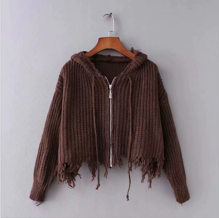 product-Ruiteng-Women Knitted Crop Sexy Lapel Zipper Coats Womenprime;s Sweaters with Zipper-img