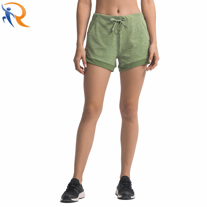 Women′s Workout Running Sports Shorts with Pocket Shorts for Short Athletic Bottoms