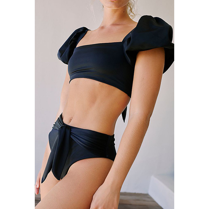 product-Ruiteng-Female Wholesale Sexy Bubble Sleeve Backless Sweet Swim Wear Bikini Set-img