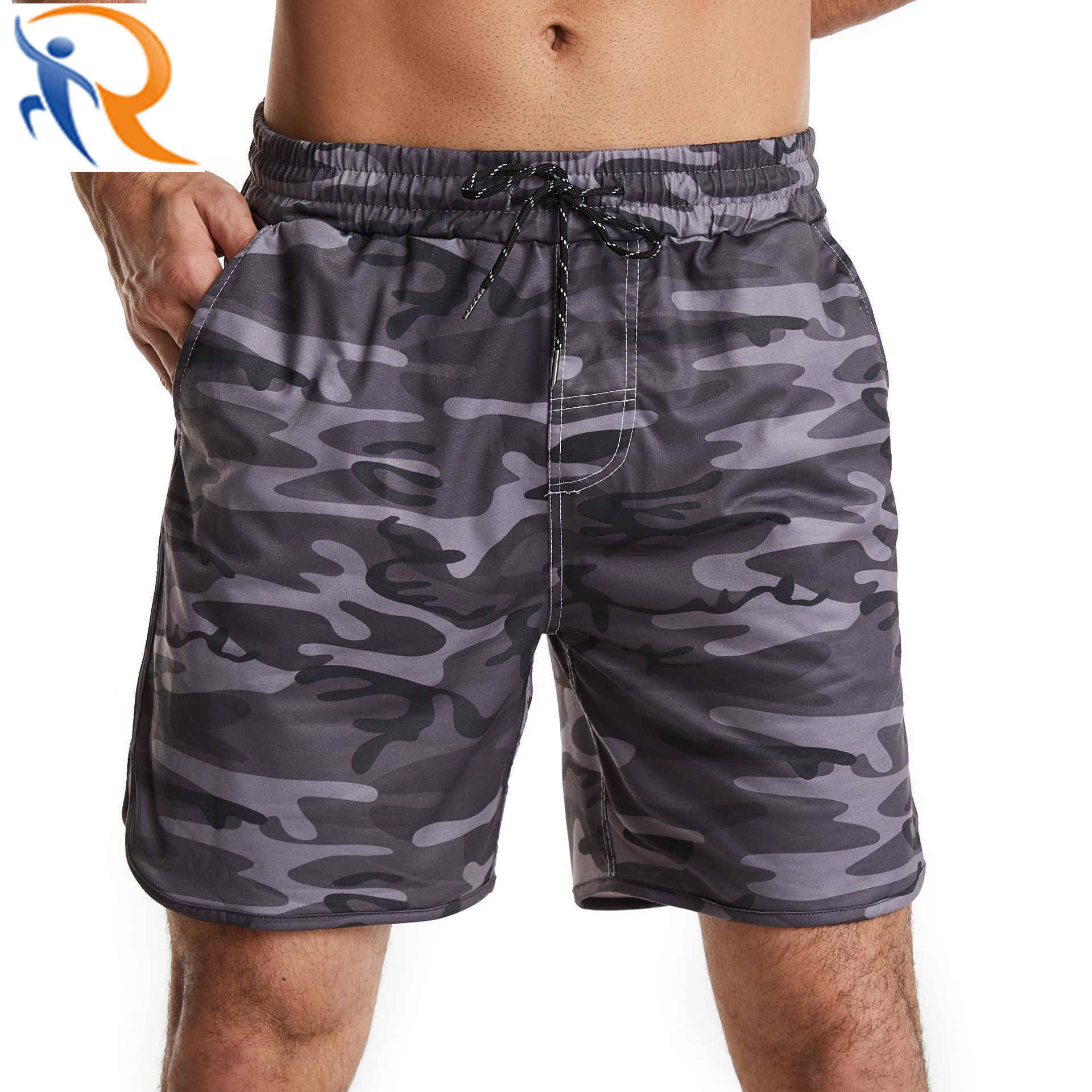 Customized Camouflage Sublimation Drawstring Sports Short for Men Beach Short