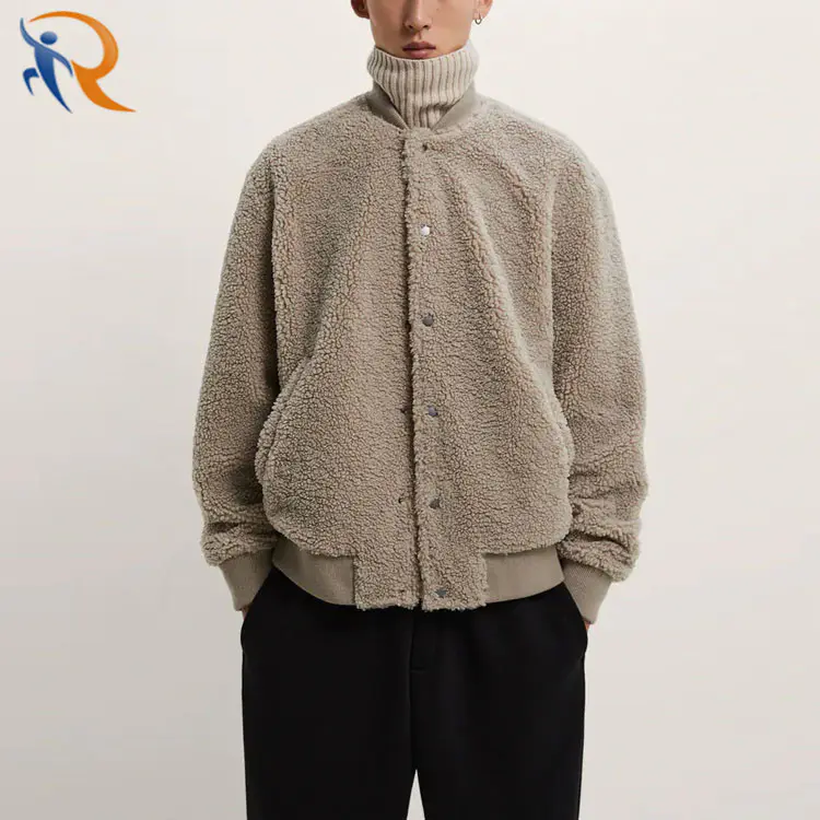 Wholesale Blank Autumn Polyester Woolen Fur Fleece Jacket Coat