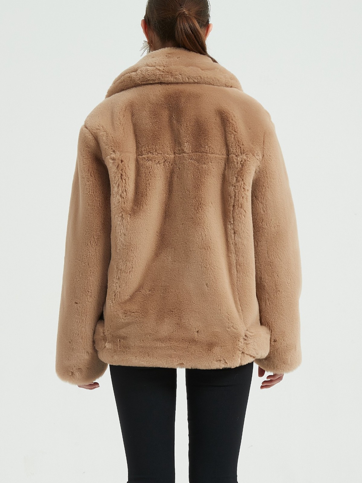 product-Winter Wear Zipper Warm Faux Fur Wool Coat Oversize Teddy Velvet Belt Women Jacket-Ruiteng-i