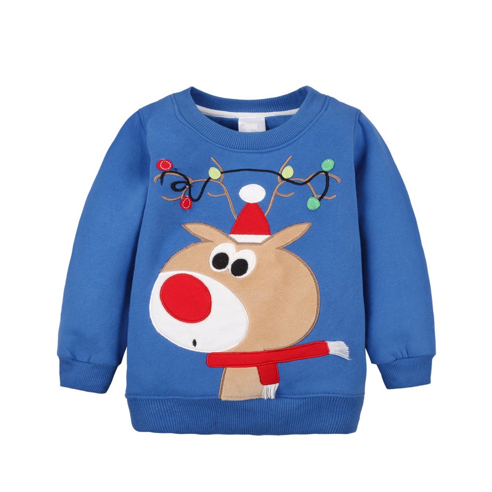 product-Custom Baby boy Clothes Cotton Knitted Pullover Christmas Sweatshirt For Kids-Ruiteng-img