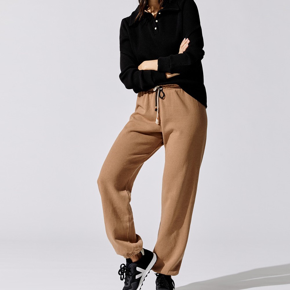product-Ruiteng-Wholesale Women Long Jogger Drawstring Cotton Terry Fashion Sweatpants-img