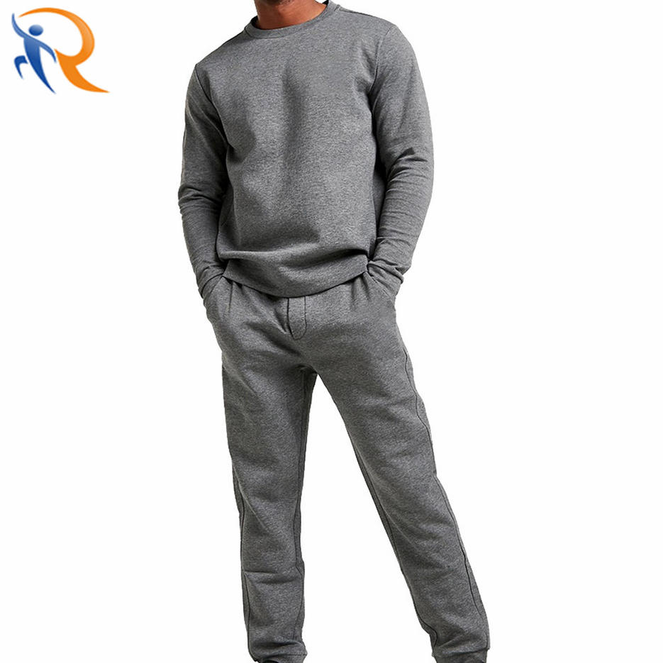 2022 New Wholesale Tracksuit Sweatshirt Jogger Solid Color Cotton Terry Men Suit