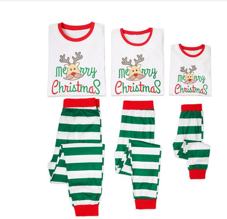 product-New Fashion Night Wear Home Wear Stripe Parent-Child Set Christmas Pajamas Family-Ruiteng-im