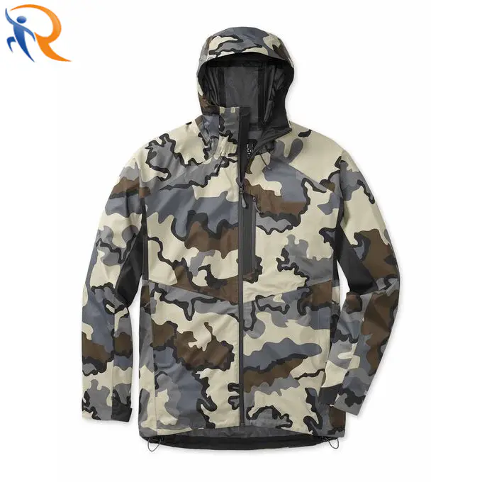 Custom Men Waterproof Windproof Camouflage Fishing Rain Jacket Outdoor Camo Hunting Jacket