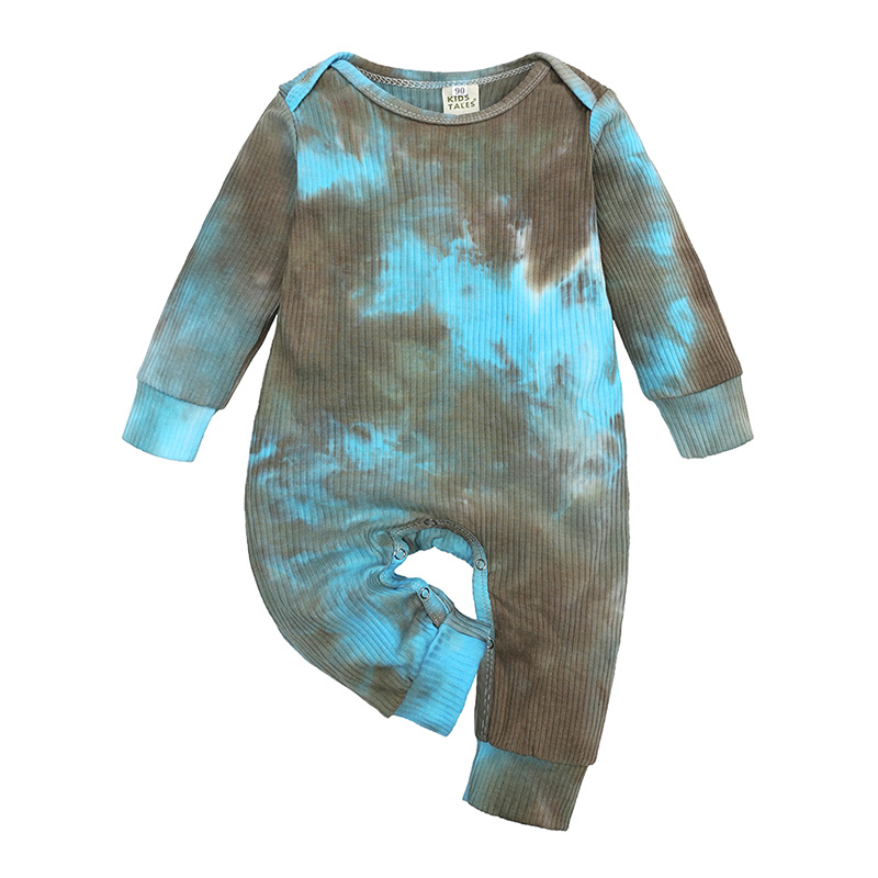 product-New Wholesale Fashion Long Sleeve Baby Unisex Tie Dye Kids Bodysuit Romper-Ruiteng-img