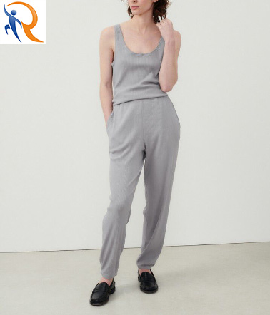Custom Womens Loose Comfortable and Breathable Vertical Stripe Jogging Pants With Pocket