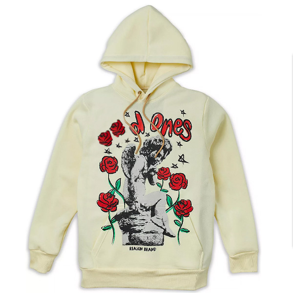 product-Mens Custom Reactive Print 100 Cotton Drawstring Long Sleeves Warmth Hoodies-Ruiteng-img