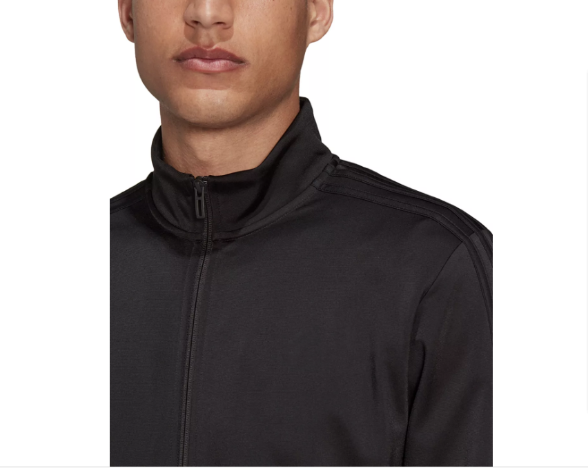 product-Ruiteng-OEM Logo Latest Design Solid Black Lapel Neck Zip Up Long Sleeves Sportswear Tracksu
