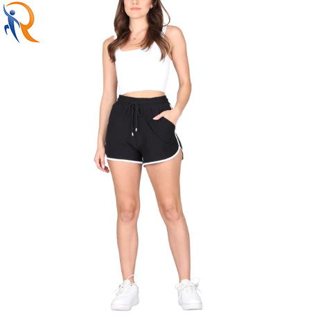 2024 Summer Customizable Logo Cotton Drawstring Basic Shorts  Sportswear Casual Shorts for Women