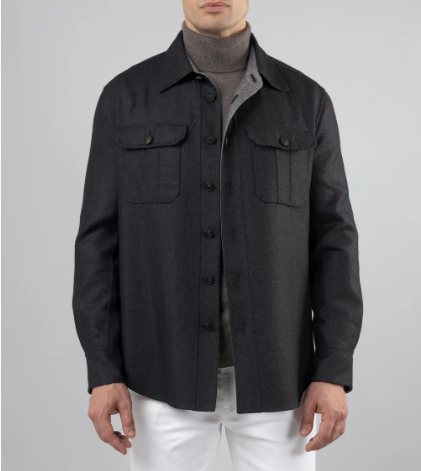 product-Mens Classic Cotton Lapel Long-sleeved Single-breasted Jacket With Chest Pockets Clasual Jac