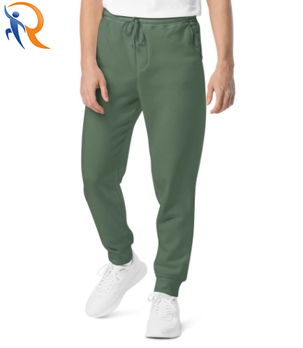 Mens Green Sweatpants OEM Logo 100% Cotton comfortable Elevate Fitness Joggers