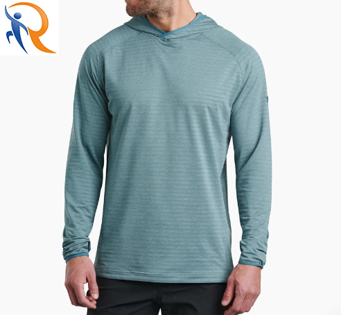 OEM Logo Mens Thin Long-sleeved Wicking Sweat Quick Dry Comfort Sports hoodie