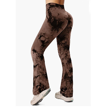 product-Womens Seamless Tie Dye Flared Leggings High Waisted Workout Sportswear Bell Bottom Yoga Pan
