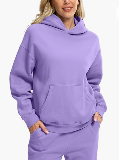 product-Ruiteng-Womens 100 Cotton Solid Purple Color Warmth Activewear Hoodies Custom Logo-img