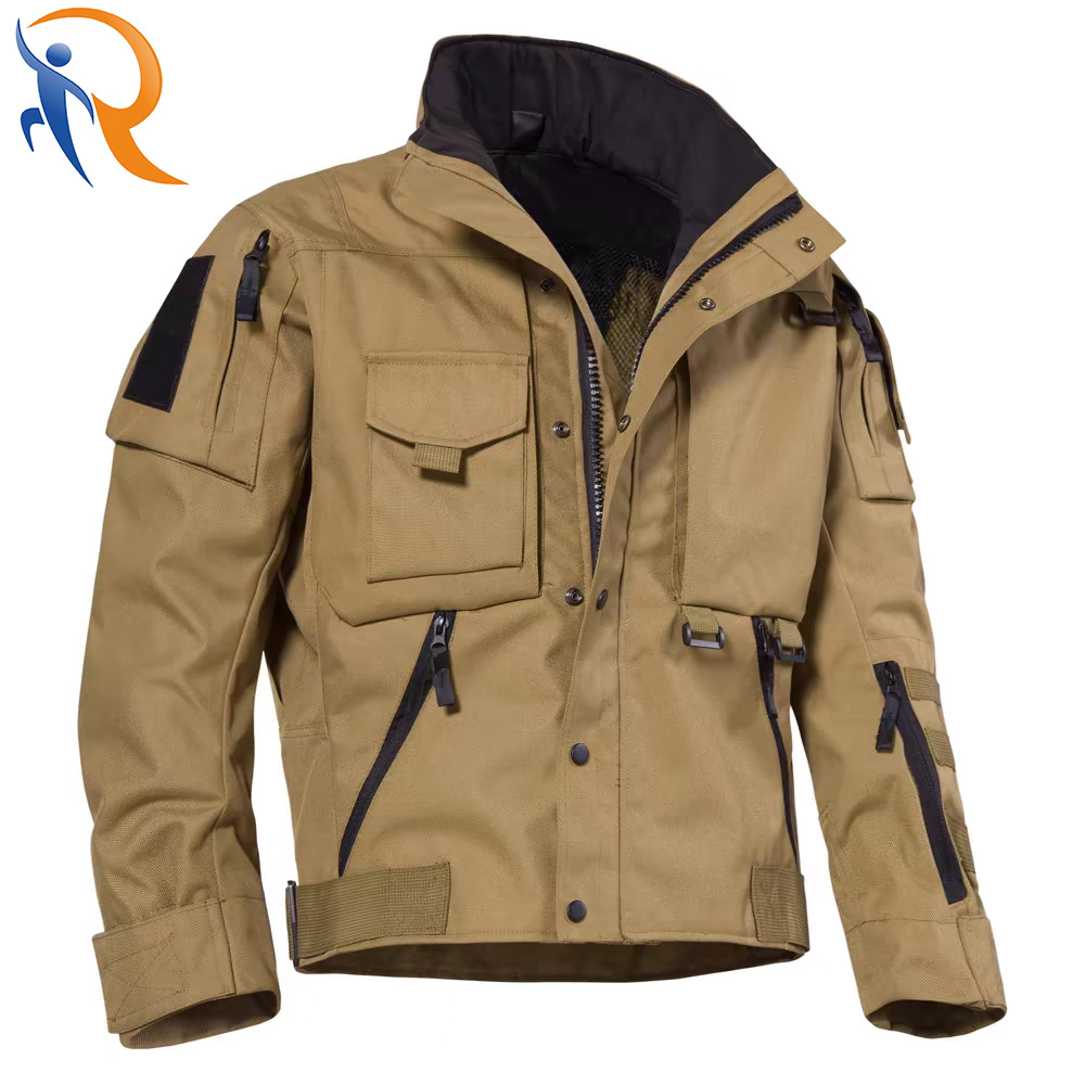 Mens Outdoor Safari Wear Winter Warm Jackets Windproof Muti-pocket Zipper Blazer