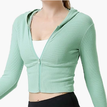product-Ruiteng-High Elastic Cotton Ribbed Knitting Cardigan Slim Fitting Gym Sportswear Scropped Ho