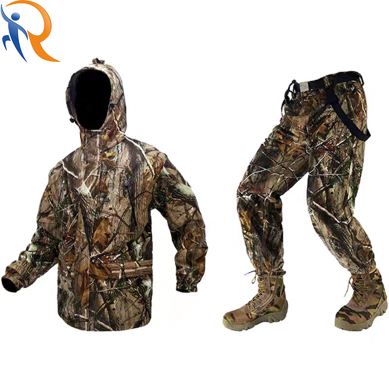 Spring Autumn Waterproof  Cold-proof Wear-resistant Outdoor Fishing Camouflage Set Animal Photography Field Survival Suits