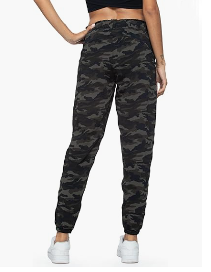 product-Running Fitness Joggers Womens Camo Drawstring Sportswear Pants With Deep Zip Pockets-Ruiten