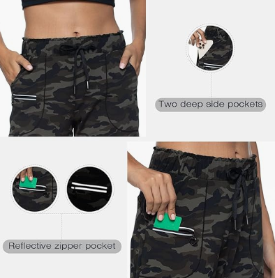 product-Ruiteng-Running Fitness Joggers Womens Camo Drawstring Sportswear Pants With Deep Zip Pocket