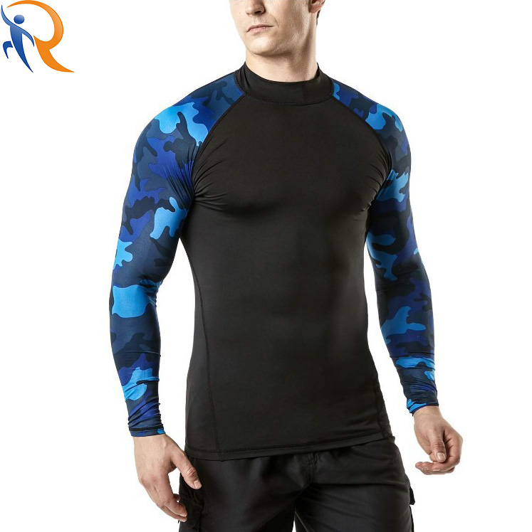 Sun-protective Water Sports Wear Mens Surfing Clothes Mens Tights Long Sleeves T-shirt