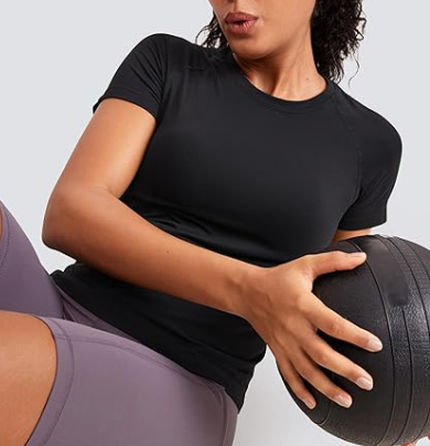 product-Ruiteng-Womens Pure Black High Elastic Sweat Absorbing Sportswear Fitness T-shirt-img
