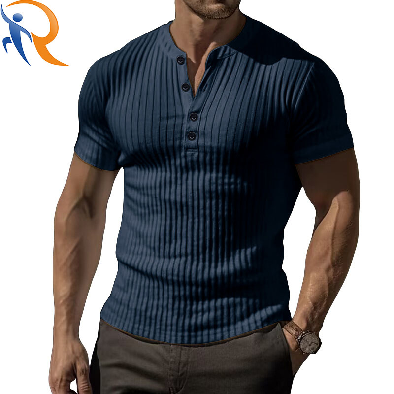 Sports Slim Muscle Short Sleeve T-shirt Fitness Elastic Thread Tight Solid Color