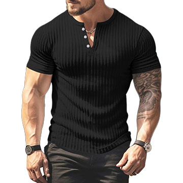 product-Ruiteng-2024 New Mens Short-sleeved Top Pit Strip V-neck Slim T-shirt-img