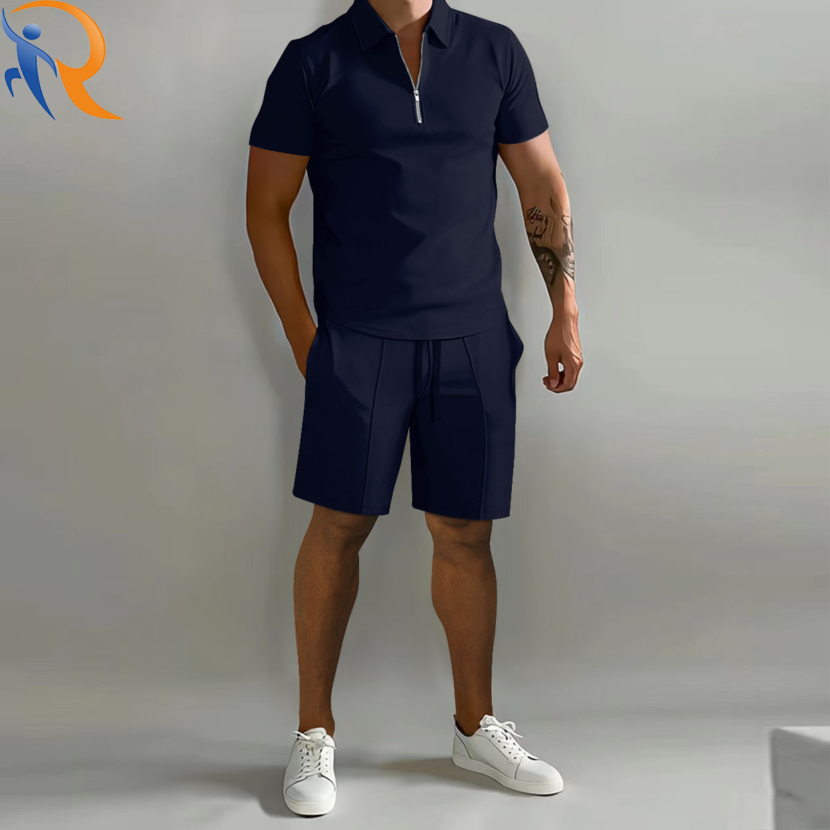 Summer Men's Polo Loose Short Sleeves Shorts Tracksuits