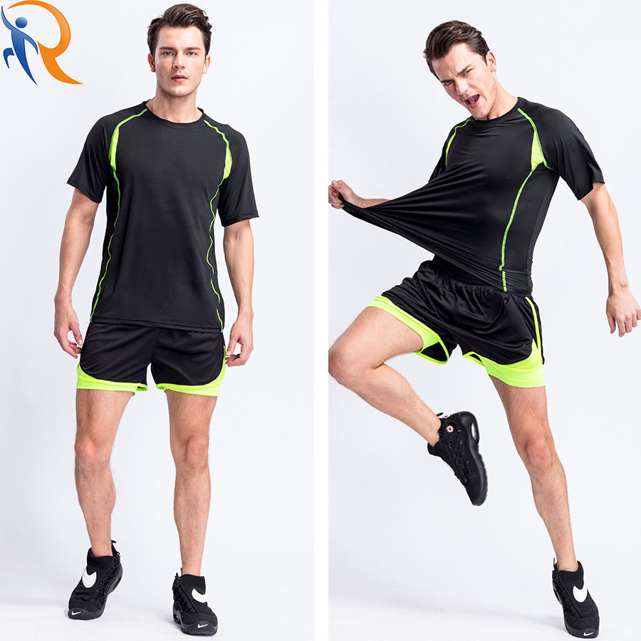 Fitness Tracksuit for Men Running Quick Drying Tight clothing Training clothing Two-piece Fitnesssuit