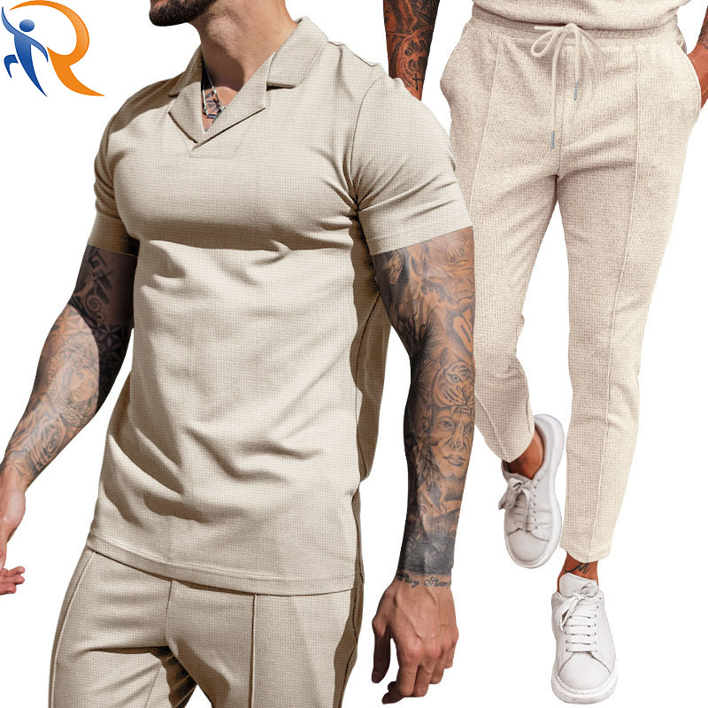 Men's Waffle Sportwear Fashion Personality Tracksuit