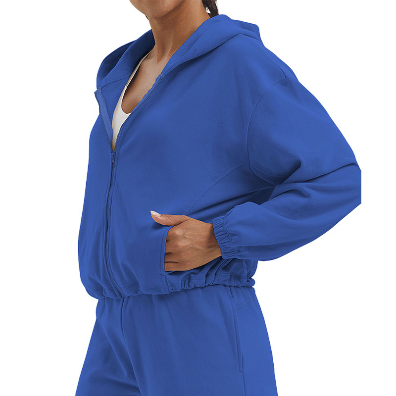 product-Womens High Quality Pure Color Cotton Hoodie Sports Fitness Wear Winter Outdoor Sports Hood
