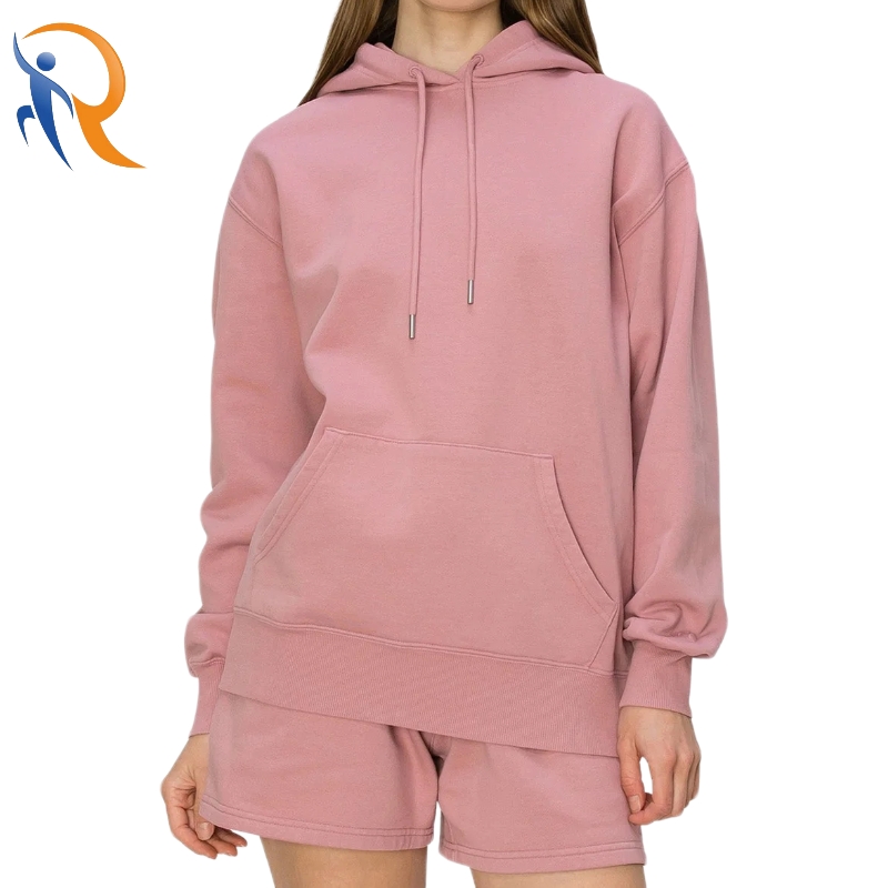 Custom Pink Fleece Casual Hoodie