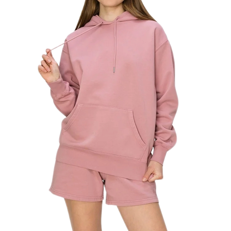 product-Custom Pink Fleece Casual Hoodie-Ruiteng-img