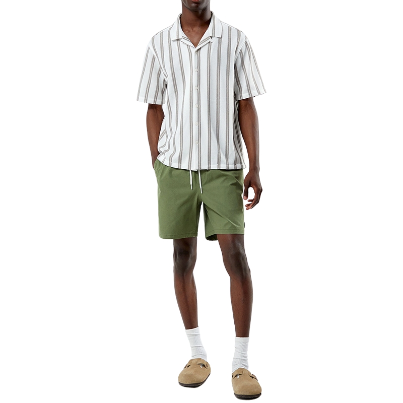 product-Ruiteng-Short Sleeve Fahion Weave Camp Shirt-img