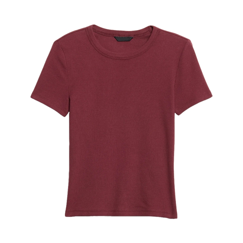 product-Womens Basic Slim Fit Casual Rib T-shirts-Ruiteng-img