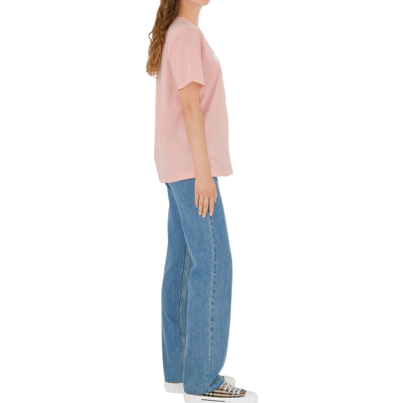 product-Ruiteng-Pink Plain Custom Logo Cotton Loose Fit CasualT-shirt-img
