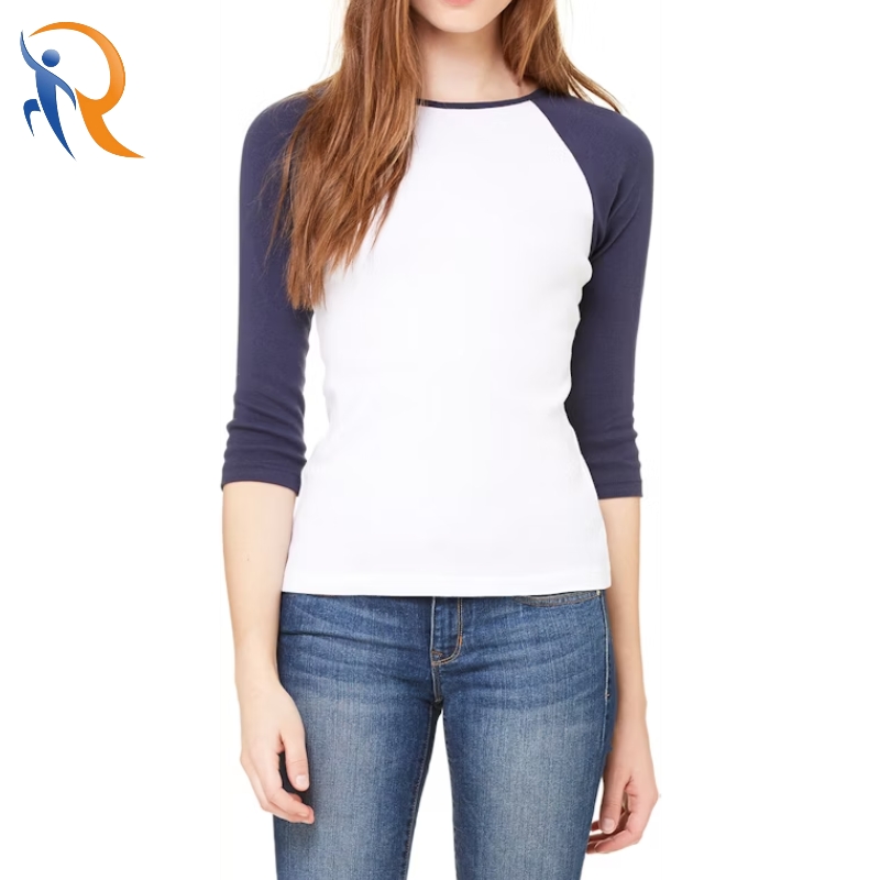 Women's High Quality Cotton Custom Slim Fit Raglan Sleeve T-shirt