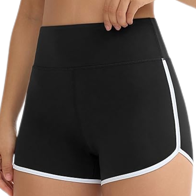 product-Womens High Waist Breathable Dolphin Split Elastic Workout Shorts-Ruiteng-img