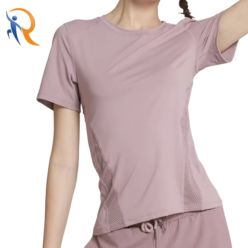 Short Sleeve Top SportsT-shirt with Side Mesh