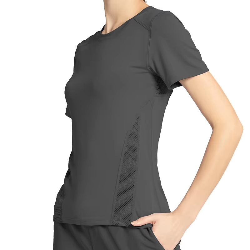 product-Short Sleeve Top SportsT-shirt with Side Mesh-Ruiteng-img