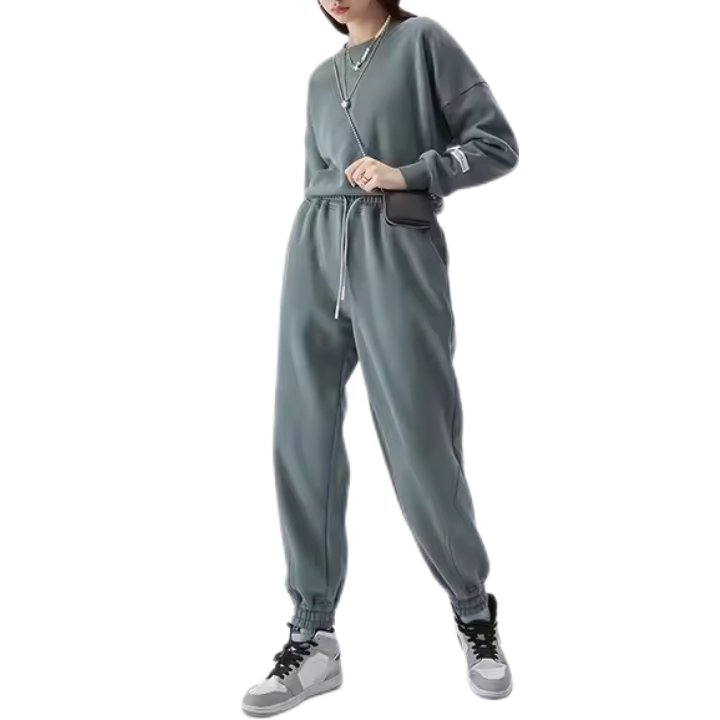 product-Ruiteng-Blank Custom Crewneck Sweatshirt Tracksuit Womens Sets-img