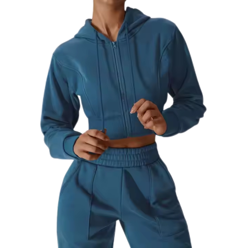 product-Crop Top Heavy Zipper Hoodie-Ruiteng-img