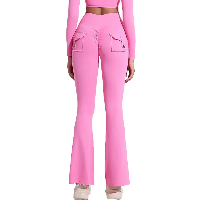 product-Ruiteng-Butt Lifting Yoga Fitness Sports Pocket Flare Pants-img