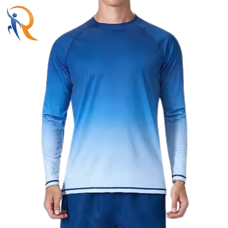 Men's UPF 50+ Long Sleeve Sun UV Protection Beach Shirts Quick Dry Swim Shirts